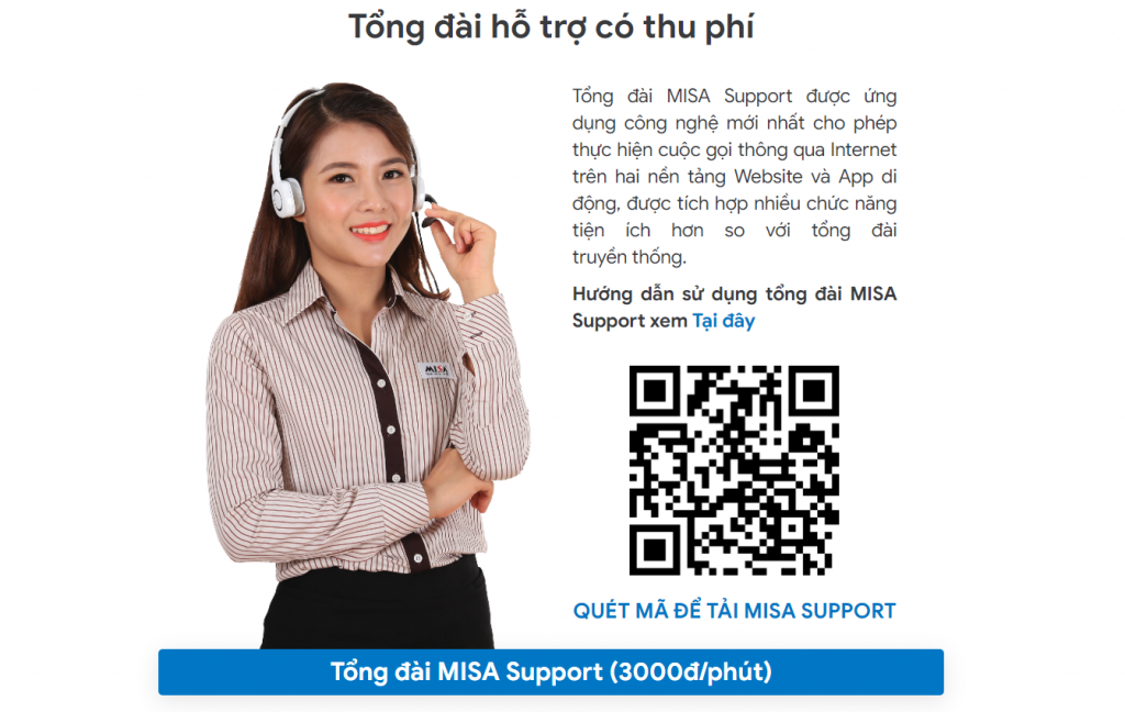 Tổng đài hỗ trợ MISA