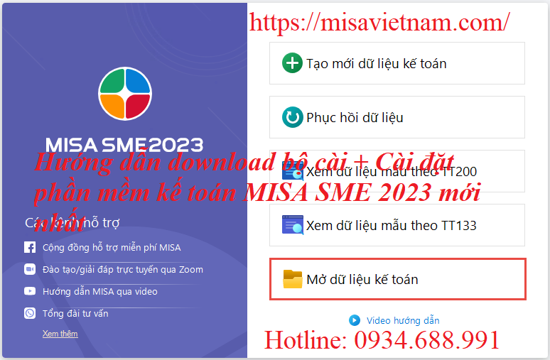 Bộ cài MISA SME NET 2023 Mới nhất năm 2025